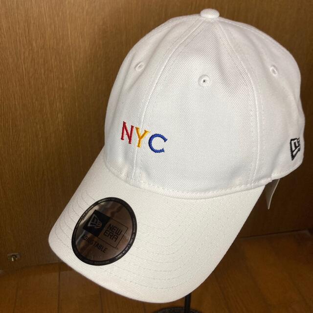 NEW ERA(ニューエラー)の新NEW ERA ニューエラ カーブキャップ ホワイト NYC 白 ローキャップ レディースの帽子(キャップ)の商品写真