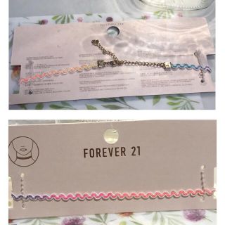 フォーエバートゥエンティーワン(FOREVER 21)の新品！未使用品！★超美品★フォーエバー21 レインボーカラー　可憐細チョーカー　(ネックレス)