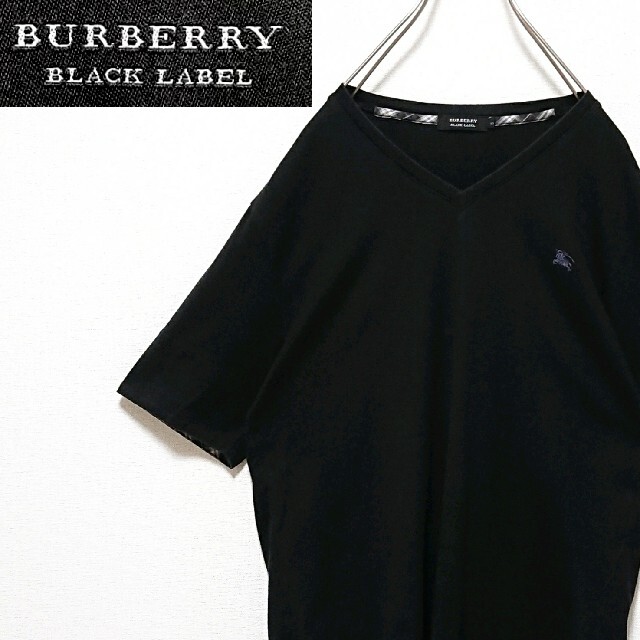 BURBERRY BLACK LABEL(バーバリーブラックレーベル)の【匿名配送】バーバリー ブラックレーベル ノバチェック 刺繍 ロゴ Tシャツ メンズのトップス(Tシャツ/カットソー(半袖/袖なし))の商品写真