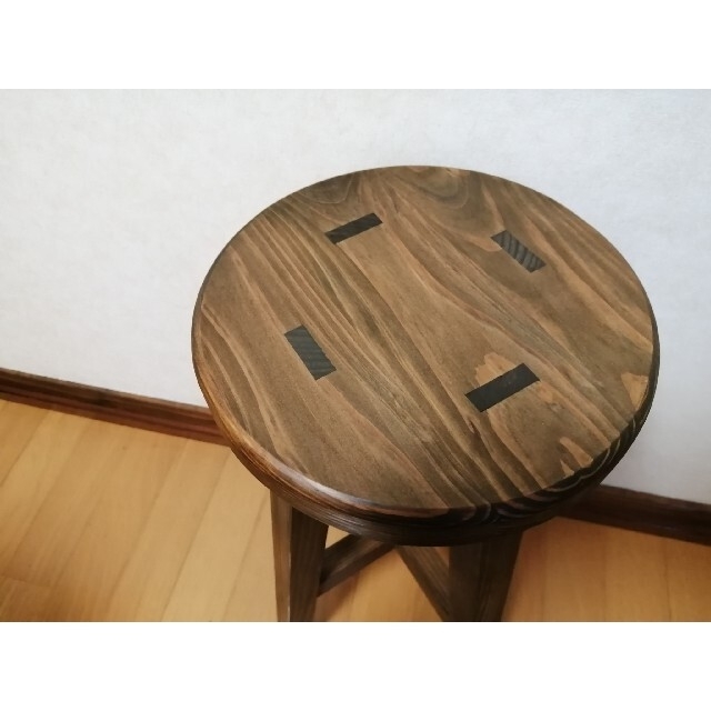 木製スツール　座面幅30cm×高さ47cm　丸椅子　stool インテリア/住まい/日用品の椅子/チェア(スツール)の商品写真