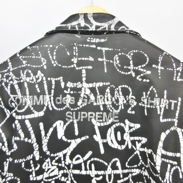 Supreme(シュプリーム)のシュプリーム ×コムデギャルソンシャツ ×ショット 18AW ライダース  メンズのジャケット/アウター(ライダースジャケット)の商品写真