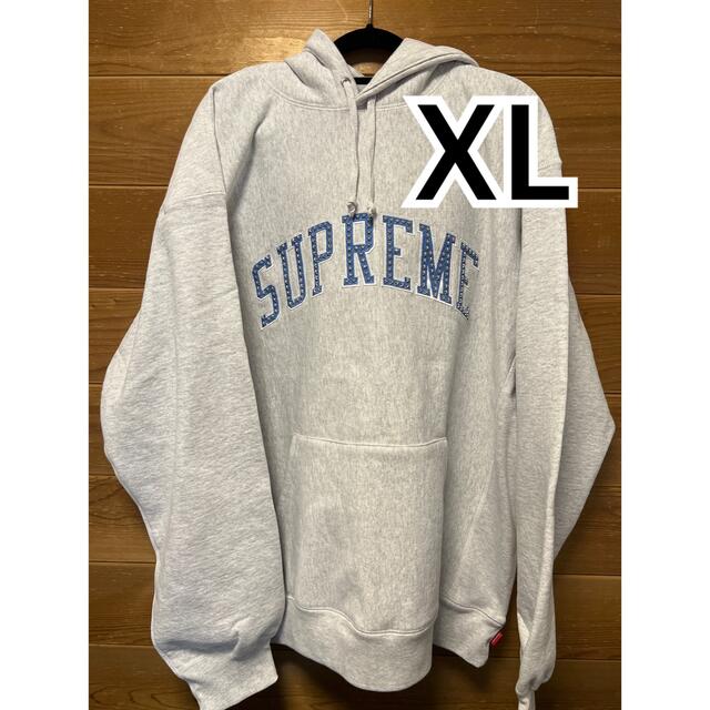 Supreme Stars Arc Hooted SweatshirtグレーXLフーディ