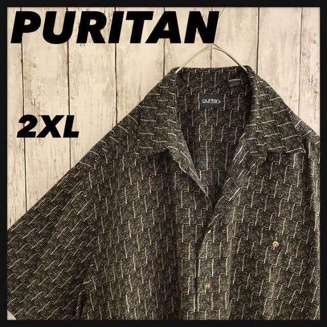 90s⭐︎PURITAN アロハシャツ 総柄 レーヨン100％ 古着 2XL メンズのトップス(シャツ)の商品写真