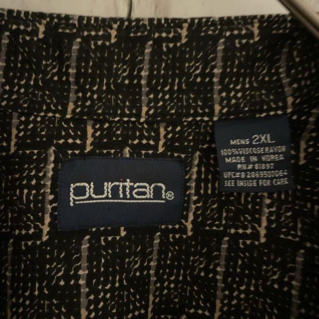 90s⭐︎PURITAN アロハシャツ 総柄 レーヨン100％ 古着 2XL メンズのトップス(シャツ)の商品写真