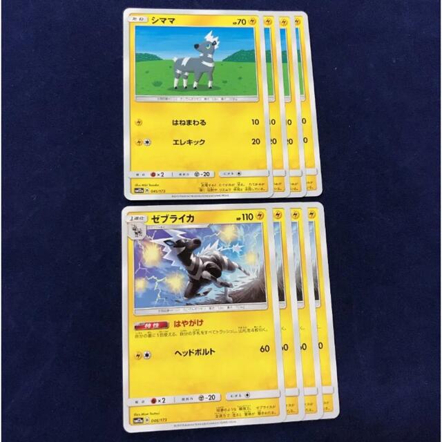 ポケモン(ポケモン)のシママ ゼブライカ 8枚 sm12a はやがけ 進化ライン エンタメ/ホビーのトレーディングカード(シングルカード)の商品写真