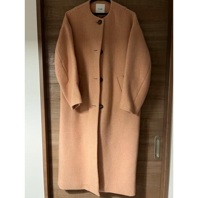 CLANE クラネ　COLLARLESS WOOL COCOON COAT