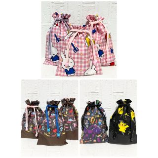 ポポロ様専用　ハンドメイド　ポケモン柄&BT21巾着袋8点(バッグ/レッスンバッグ)