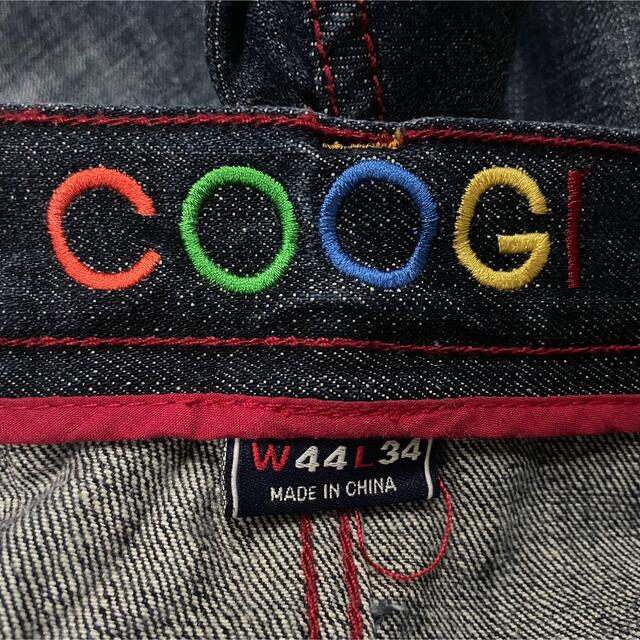 COOGI クージー 極太 デニムパンツ 刺繍 ラスタカラー オーバーサイズ