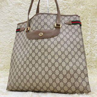 グッチ(Gucci)の【GUCCI 】大容量　トートバッグ　通勤通学　GGスプリーム　ベージュ(トートバッグ)