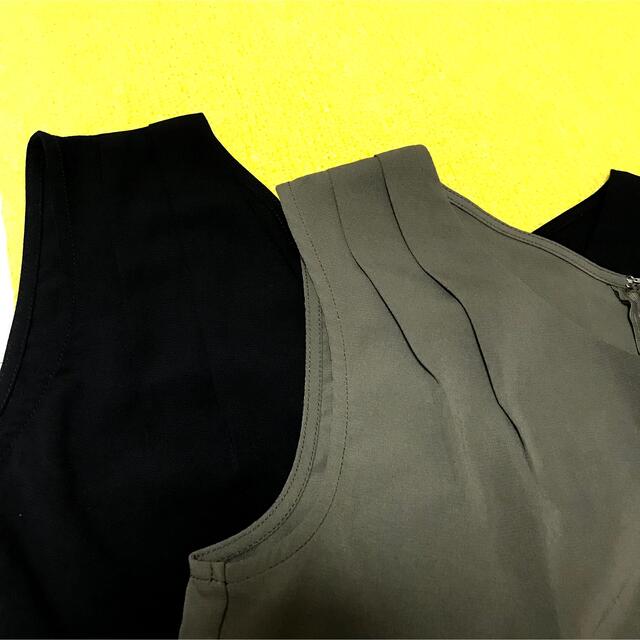GU(ジーユー)のGU ノースリーブシャツ2色セット レディースのトップス(シャツ/ブラウス(半袖/袖なし))の商品写真