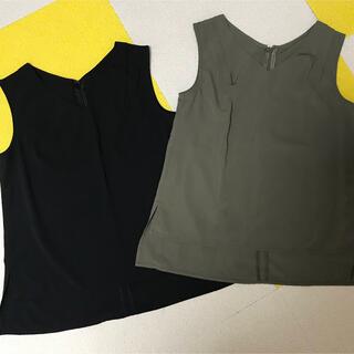 ジーユー(GU)のGU ノースリーブシャツ2色セット(シャツ/ブラウス(半袖/袖なし))