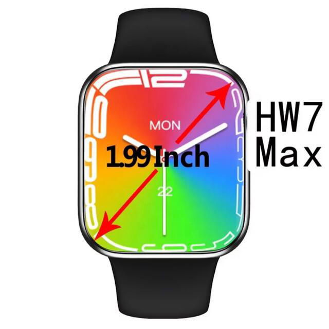 【日本語説明書付属】2022年最新モデル HW7 MAX スマートウォッチ  メンズの時計(腕時計(デジタル))の商品写真