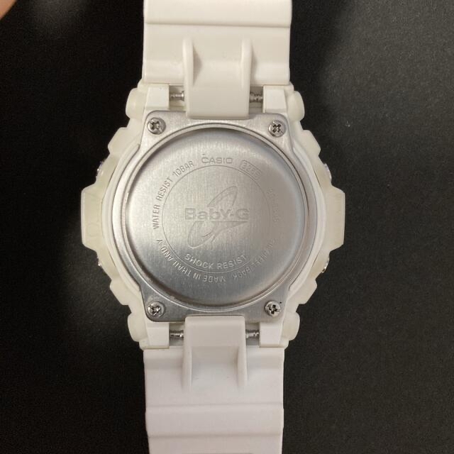 Baby-G(ベビージー)の美品　CASIO BABY-G 3286 JA ホワイト×ピンク　電池入り レディースのファッション小物(腕時計)の商品写真