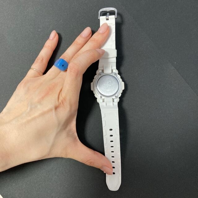 Baby-G(ベビージー)の美品　CASIO BABY-G 3286 JA ホワイト×ピンク　電池入り レディースのファッション小物(腕時計)の商品写真