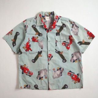 カールヘルム(Karl Helmut)のカールヘルム　コットン１００％　オープンカラーシャツ　半袖　車柄　美品(シャツ)