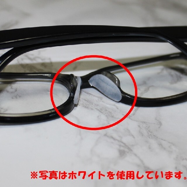 メガネ ズレ防止 保護パッド 3ペア(6個) サングラス 鼻 シリコン ブラック レディースのファッション小物(サングラス/メガネ)の商品写真