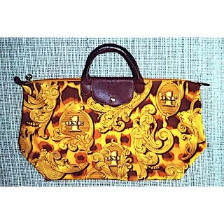 ロンシャン(LONGCHAMP)のロンシャン×ジェレミースコット レオパード フローリッシュトートバッグ美品(トートバッグ)