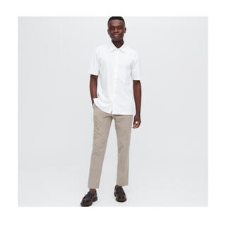 ユニクロ(UNIQLO)の ユニクロ/エアリズムフルオープンポロシャツ（半袖）白M(シャツ)