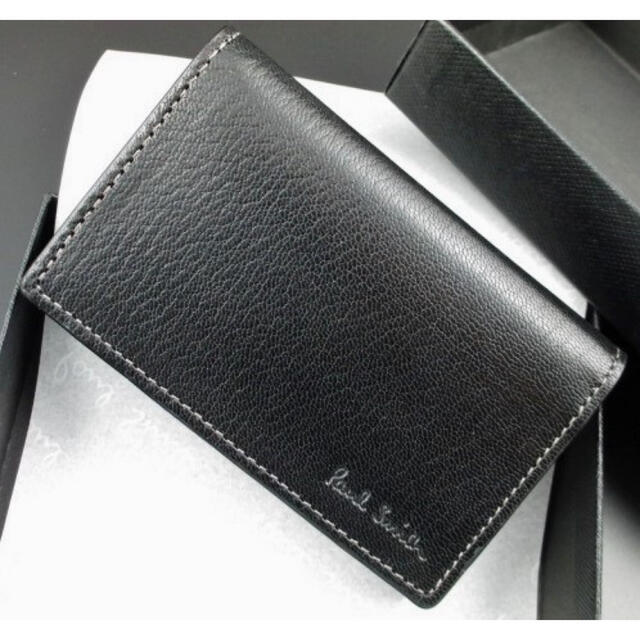 ギフトに☆新品☆箱付 ポールスミス カラーフラッシュ 名刺入れ 黒