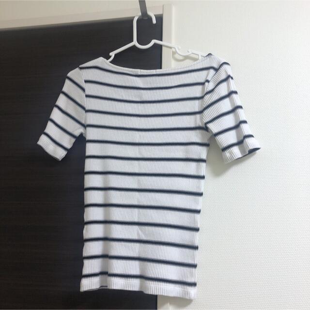 GU(ジーユー)のボーダー Tシャツ トップス　GU サイズS メンズのトップス(Tシャツ/カットソー(半袖/袖なし))の商品写真
