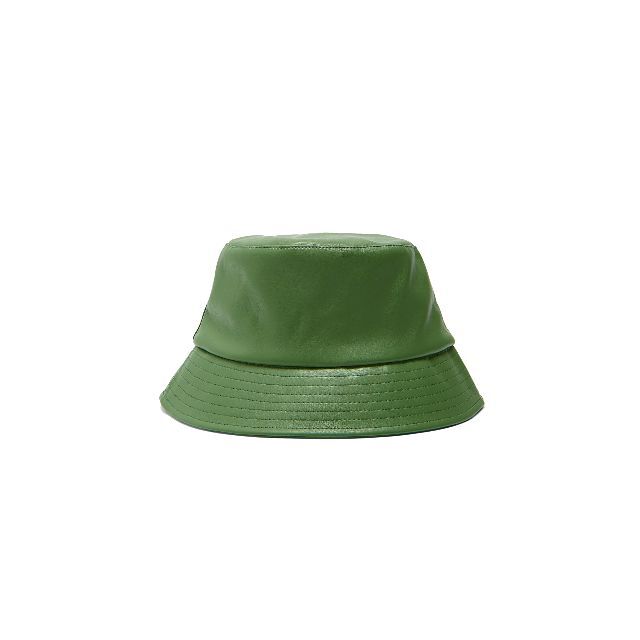 ZARA - ZARA MAN フェイクレザー バケットハット グリーン 新品 ZARA - ZARA MAN フェイクレザー バケットハット グリーン 新品