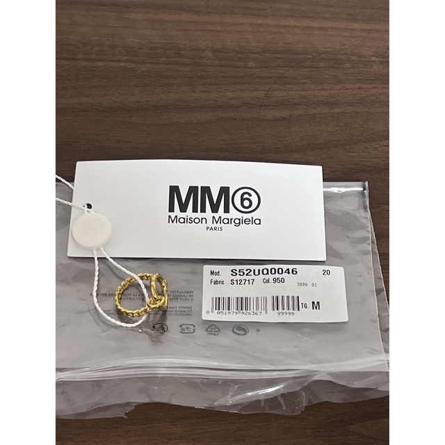 新品 MM6 メゾンマルジェラ リング 指輪 ゴールド Mサイズ 15号 真鍮 