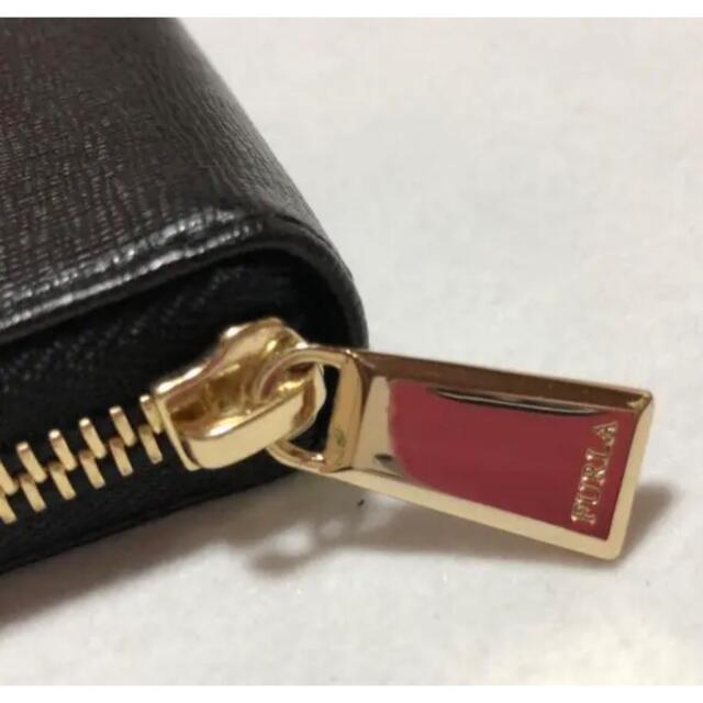 美品✨□FURLAフルラ□黒レザー ラウンドファスナー長財布 バビロンXL