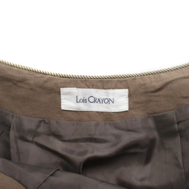 Lois CRAYON(ロイスクレヨン)のロイスクレヨン Lois CRAYON スカート フレア タック M 茶 レディースのスカート(ひざ丈スカート)の商品写真