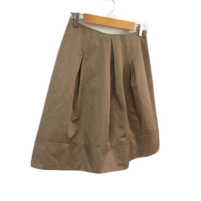 Lois CRAYON(ロイスクレヨン)のロイスクレヨン Lois CRAYON スカート フレア タック M 茶 レディースのスカート(ひざ丈スカート)の商品写真