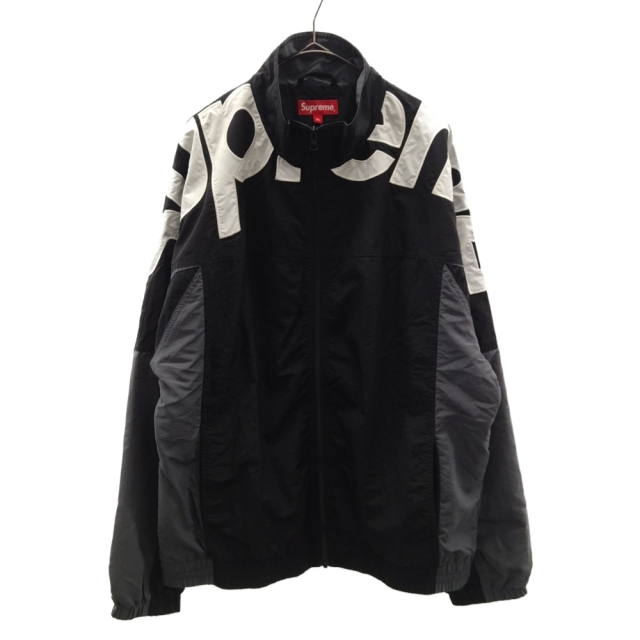 90センチ表記サイズSUPREME シュプリーム 19AW Shoulder Logo Track Jacket ショルダーロゴトラックジャケット ジップアップブルゾン ブラック