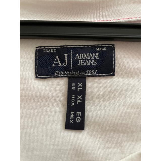 ARMANI JEANS(アルマーニジーンズ)のARMANI JEANS アルマーニジーンズ　ロゴ　刺繍 Tシャツ　XL メンズのトップス(Tシャツ/カットソー(半袖/袖なし))の商品写真