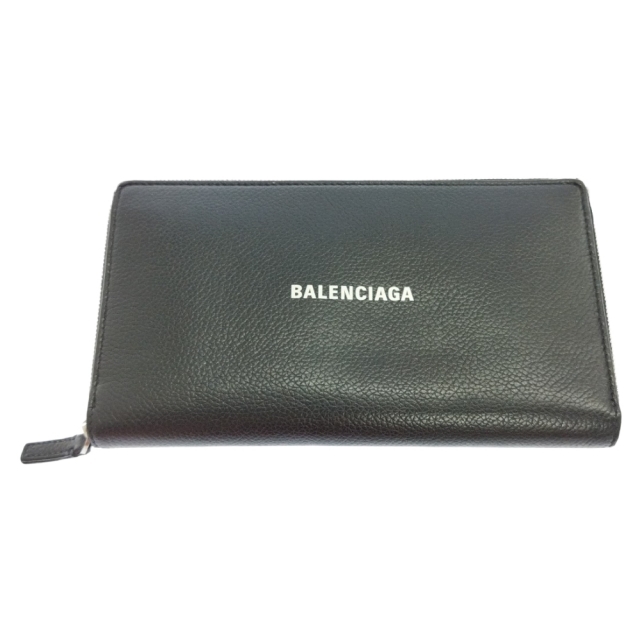 BALENCIAGA バレンシアガ CASH CONTINENTAL 594317 キャッシュ コンチネンタル ラウンドファスナー長財布  レザーウォレット ブラック