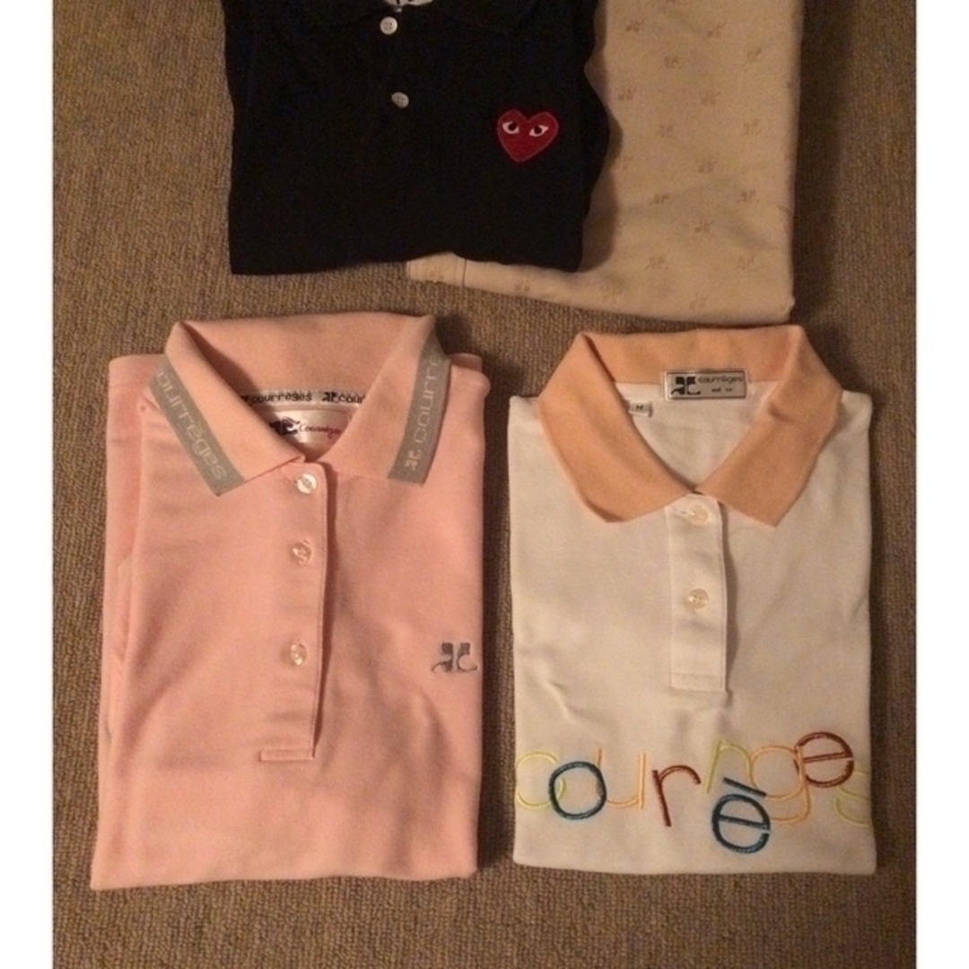 Lochie(ロキエ)のcourreges polo shirt orange🍊🥀 レディースのトップス(カットソー(半袖/袖なし))の商品写真