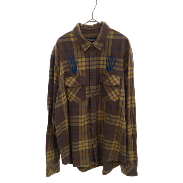 SUPREME シュプリーム ×HYSTERIC GLAMOUR 21SS Plaid Flannel Shirt ヒステリックグラマー フランネル チェックシャツ 長袖シャツ ブラウン