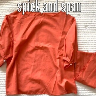 スピックアンドスパン(Spick & Span)のSpick and Span　美品オレンジブラウス(シャツ/ブラウス(半袖/袖なし))