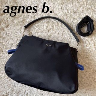 美品✨agne's b. アニエスべー　ショルダーバッグ　巾着　バイカラー　黒