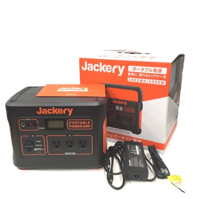 △△jackery ポータブル電源1000 ポータブルバッテリー 大容量278400mAh/1002Wh PTB101 ブラック インテリア/住まい/日用品の文房具(その他)の商品写真