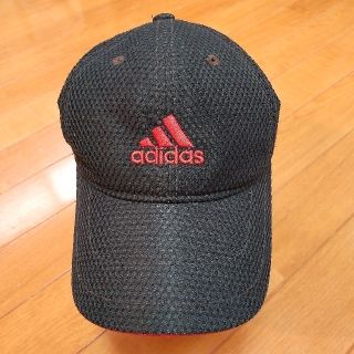 アディダス(adidas)のアディダス ジュニア帽子 黒 フリーサイズ(帽子)