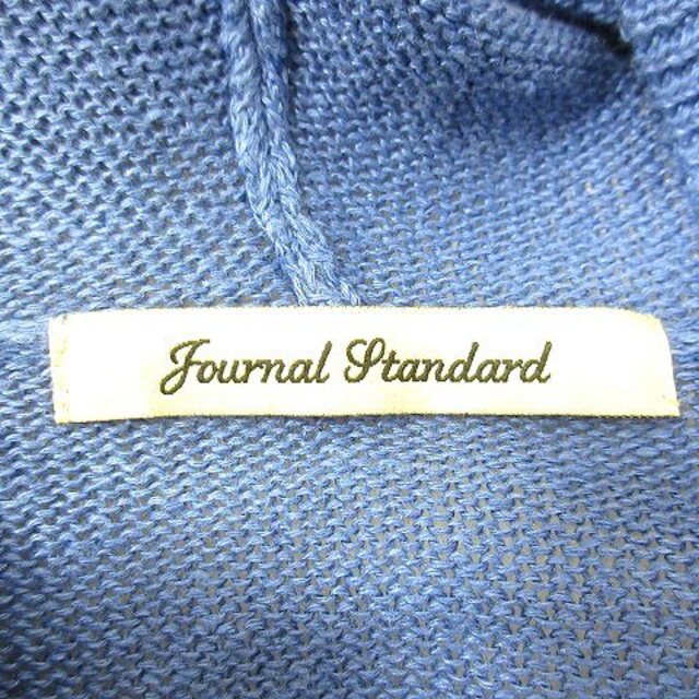 JOURNAL STANDARD(ジャーナルスタンダード)のジャーナルスタンダード パーカー ニット 前開き 麻 リネン M 青 ブルー メンズのトップス(パーカー)の商品写真