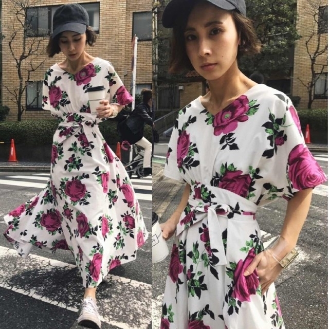 Ameri VINTAGE - Ameri ヴィンテージ 花柄 綿 ワンピース ドレス Ameri VINTAGE - Ameri ヴィンテージ 花柄 綿 ワンピース ドレス