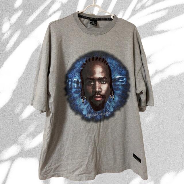 Sean John(ショーンジョン)のY2K 古着 Sean John 黒人男性フェイスプリントオーバーサイズ　tee メンズのトップス(Tシャツ/カットソー(半袖/袖なし))の商品写真