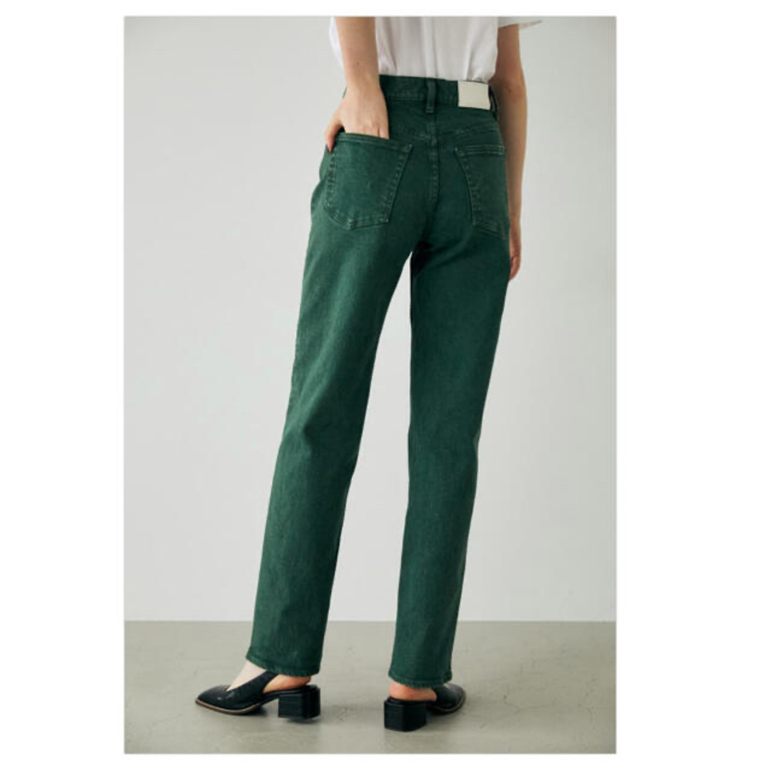 MOUSSY PLAIN JEANS STRAIGHT GREEN