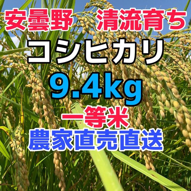 R3年産・新米【コシヒカリ9.4kg一等米】ウチゴハンを笑顔にする安曇野産自家製