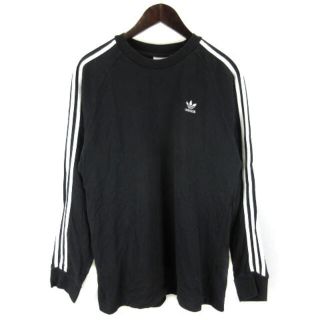 アディダス(adidas)のアディダス 3ライン Tシャツ カットソー 長袖 X0 ブラック ■SM0(Tシャツ/カットソー(七分/長袖))