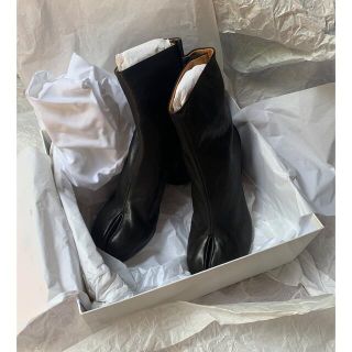 マルタンマルジェラ(Maison Martin Margiela)の新品 マルジェラ 足袋ブーツ ブラック 黒 IT38 ヴィンテージレザー(ブーツ)