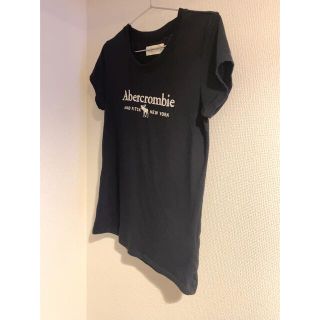 アバクロンビーアンドフィッチ(Abercrombie&Fitch)のAbercrombie&Fitch アバクロ ロゴ Tシャツ 黒 ブラック XS(Tシャツ(半袖/袖なし))