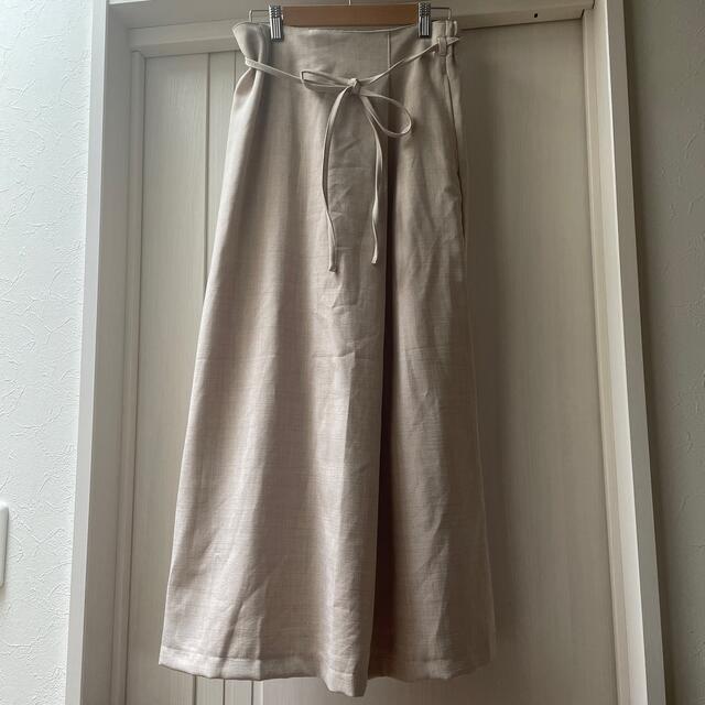 しまむら(シマムラ)のyumiさん　リネンライク　巻きスカート風スカートM レディースのスカート(ロングスカート)の商品写真