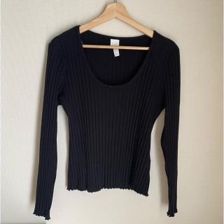 エイチアンドエム(H&M)のリブトップス(カットソー(長袖/七分))