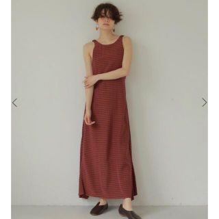 アメリヴィンテージ(Ameri VINTAGE)のetre tokyo チェックワンピース　RED(ロングワンピース/マキシワンピース)