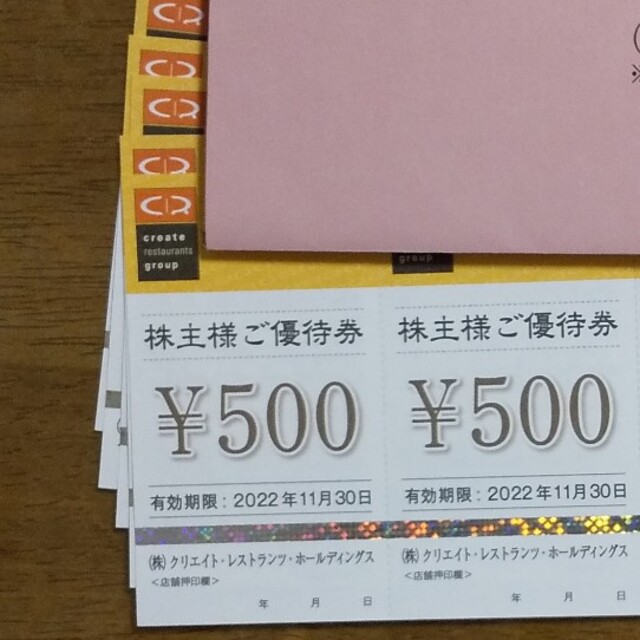 【最新】クリエイトレストランツ (かごの屋・磯丸水産等)株主優待 10000円分チケット